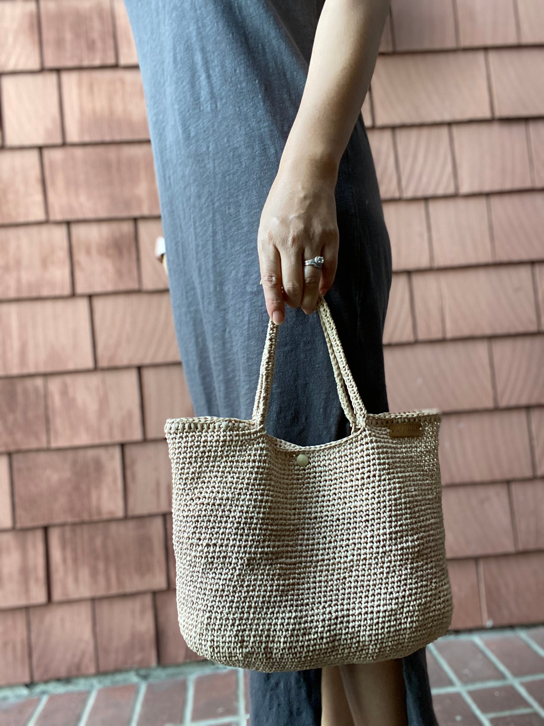 mm crochet straw purse