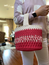 Load image into Gallery viewer, Basket Tote - digital download pattern
